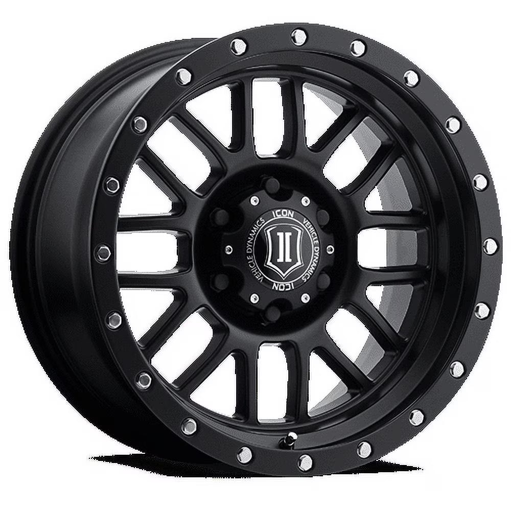 17x8.5 Icon Alloys Alpha Satin Black Wheel 6x135 (6mm) Fits select: 2004-2023 FORD F150, 2014-2023 FORD EXPEDITION