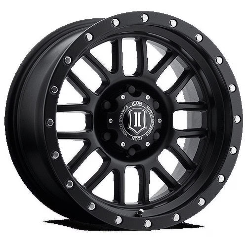 17x8.5 Icon Alloys Alpha Satin Black Wheel 6x135 (6mm) Fits select: 2004-2023 FORD F150, 2014-2023 FORD EXPEDITION