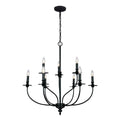 Elk Home 29-Inch Wide Hartford Chandelier. Traditional. Oiled Bronze