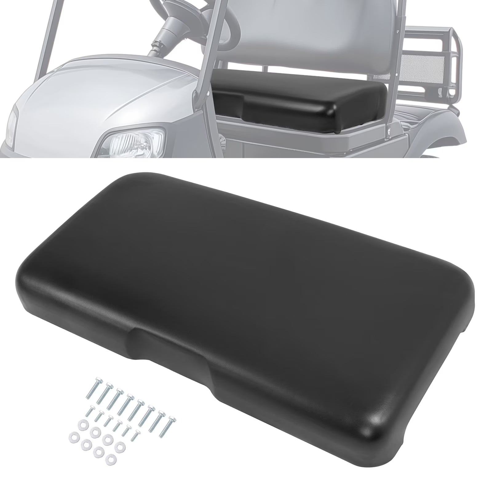 Kojem Front Golf Cart Seat Bottom Cushion for 2008-Up EZGO RXV Black