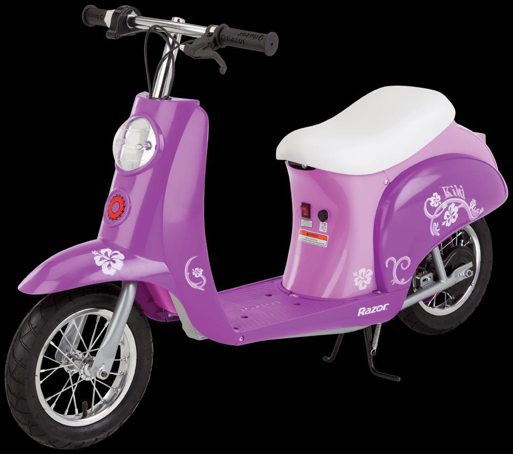 Razor Pocket Mod Miniature Euro-Style Electric Scooter - Kiki Purple. up to 15 mph. for Teen 13+