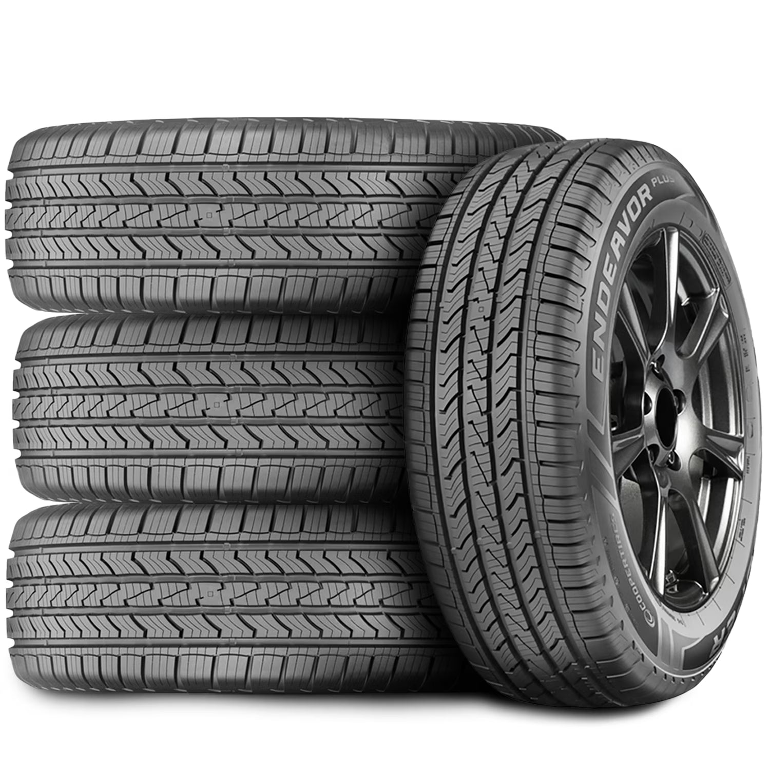 Set of 4 (FOUR) Cooper Endeavor Plus 235/60R18 107V XL AS A/S All Season Tires Fits: 2017-19 Honda CR-V EX-L, 2011-17 Honda Odyssey Touring Elite