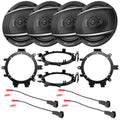 Pioneer TS-A1677S A-Series 6.5  3-Way Coaxial Car Audio Speakers with Speaker Adaptors