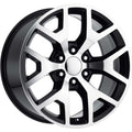 REV Wheels 586MB-2408332 586 Series- 24x10 - 6.76 bs - 6x5.5/6x139.7 -Black/Machine Lip