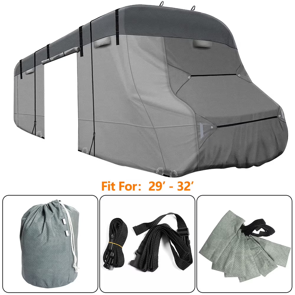 LABLT RV Cover Storage Anti-UV For Class C Motorhome Trailer Camper 29'-32'