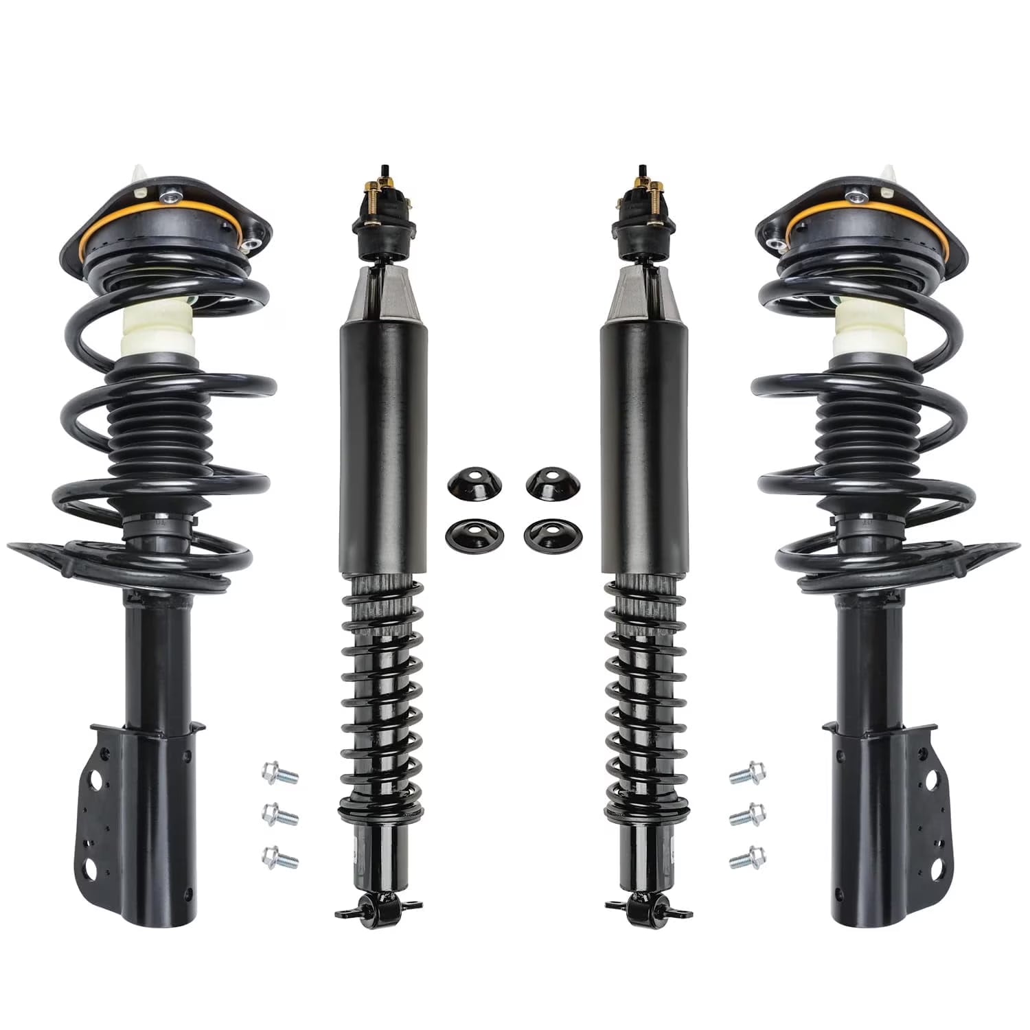 Detroit Axle - Complete Front & Rear Struts w/Coil Spring Assembly Replacement for Cadillac DTS Deville Buick Lesabre Lucerne Fits select: 2000-2005 BUICK LESABRE CUSTOM, 2006-2011 BUICK LUCERNE CXL