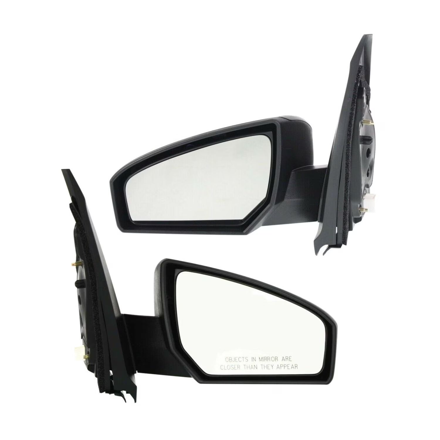 DAMAIJOY 2pcs Left & Right Side Paintable Power Operate Exterior Door Rear View Mirror for Nissan for Sentra Base/S/SE-R/SE-R V/SL 07-12 & 09-12 (2) Mirrors Without Auto-Dimming
