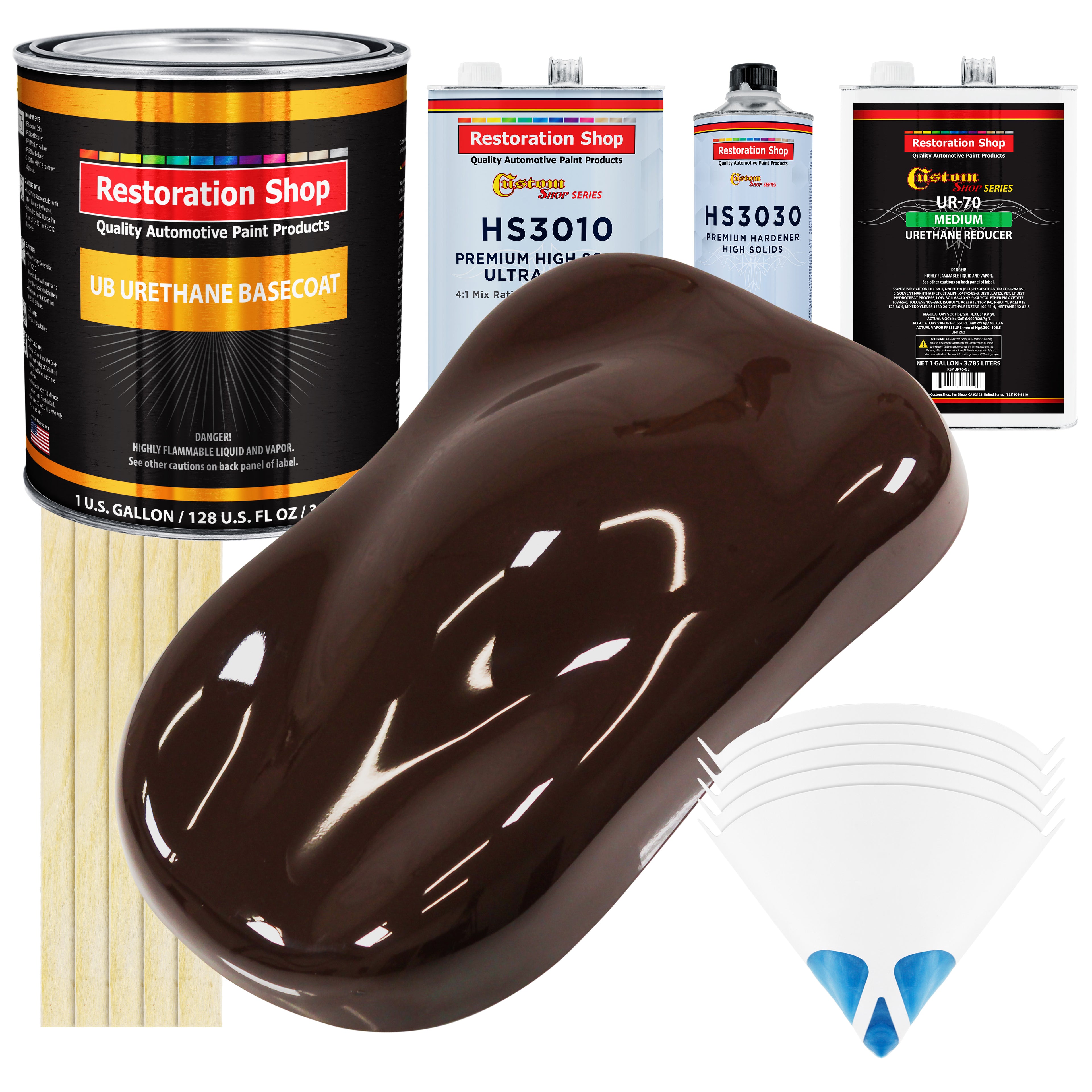 Dark Brown Premium Gallon Kit URETHANE BASECOAT Car Auto Paint Kit