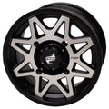 4/156 Tusk Tintic Wheel 14x7 4.0 + 3.0 Machined/Black For Polaris Magnum 325 2x4 2000-2002