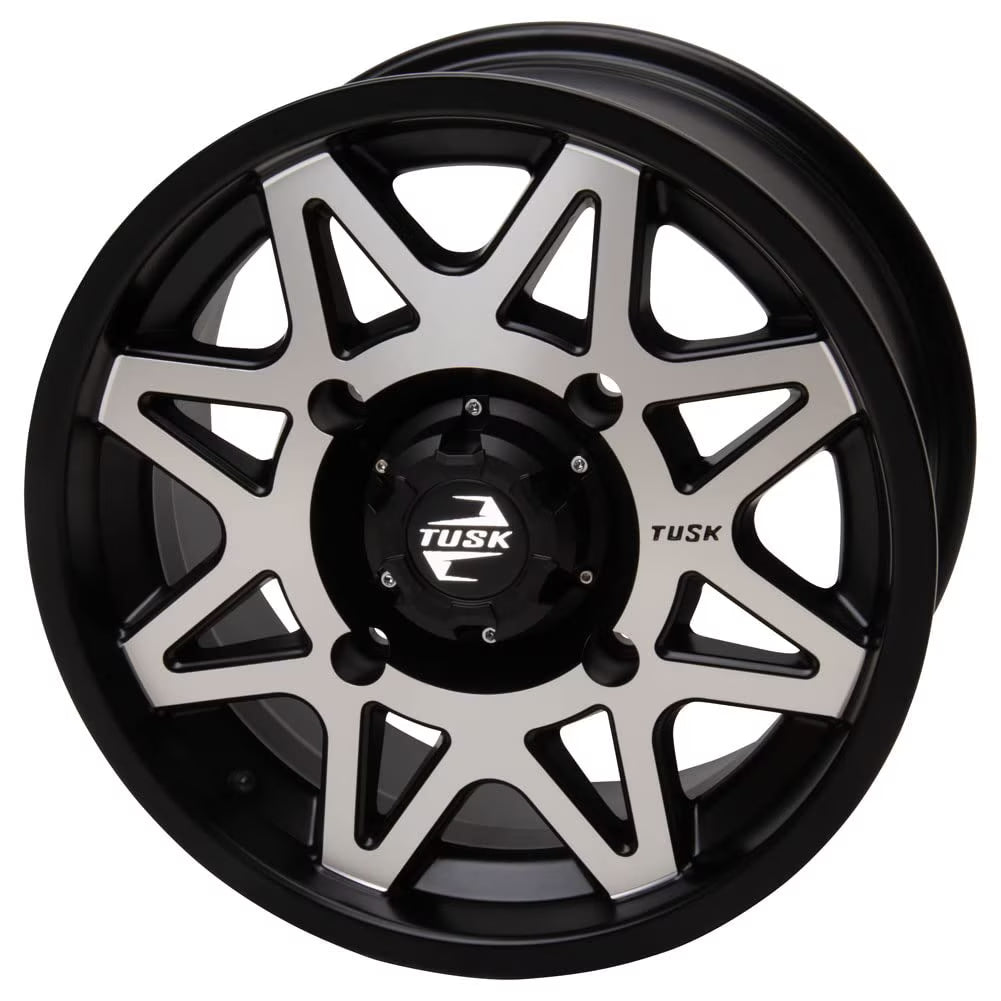 4/156 Tusk Tintic Wheel 14x7 4.0 + 3.0 Machined/Black For Polaris Magnum 325 2x4 2000-2002