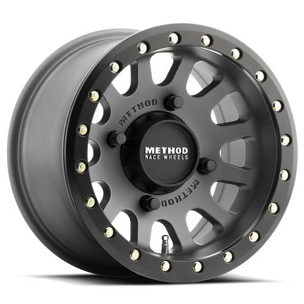 15x7 Method MR401 UTV BEADLOCK Titanium W/Blk Ring Wheel 4x156 (13mm)