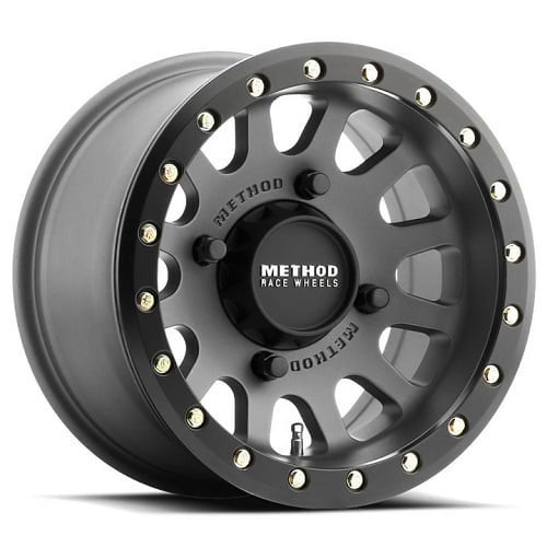 15x7 Method MR401 UTV BEADLOCK Titanium W/Blk Ring Wheel 4x156 (13mm)
