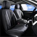 Coverado Auto Seat Cover Front, 2 Seats Premium Leather Driver Passenger Auto Covers Protectors, Luxury Interior Accessories Universal Fit for Most Cars, SUVs and Trucks, Black