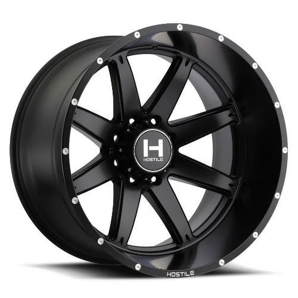 24x14 Hostile H109 Alpha Asphalt (Matte Black) Wheel 8x180 (-76mm)