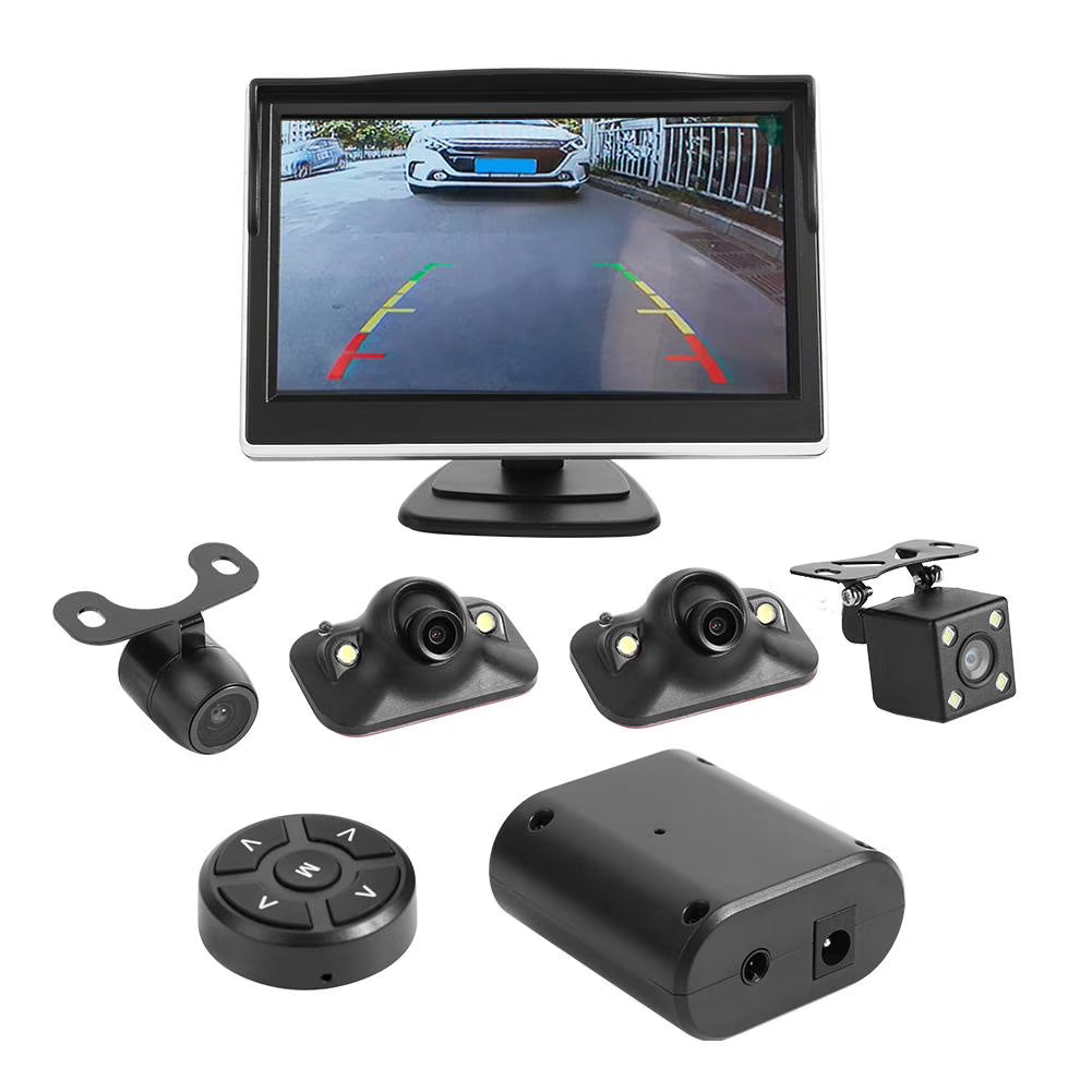 360 Degree Bird View System 4 Camera Car Parking Cam with 5 inch Monitor