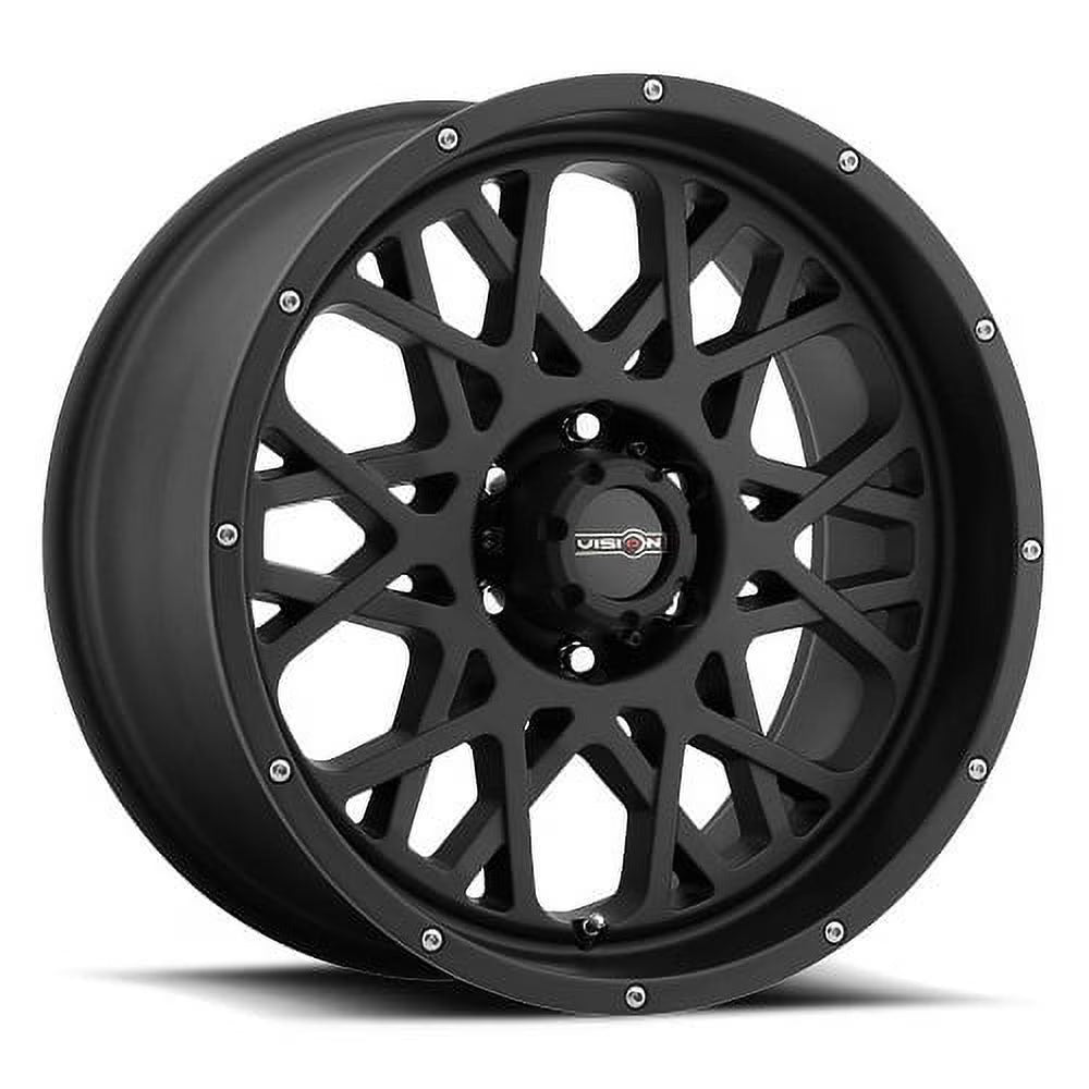 24  Vision Off-Road 412 Rocker Satin Black Wheel 24x12 8x6.5 Lifted Rim -51mm