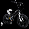 Royalbaby Boys Girls Kids Bike 16 In BMX Freestyle Black 2 Hand Brakes Bicycles with Training Wheels Child Bicycle