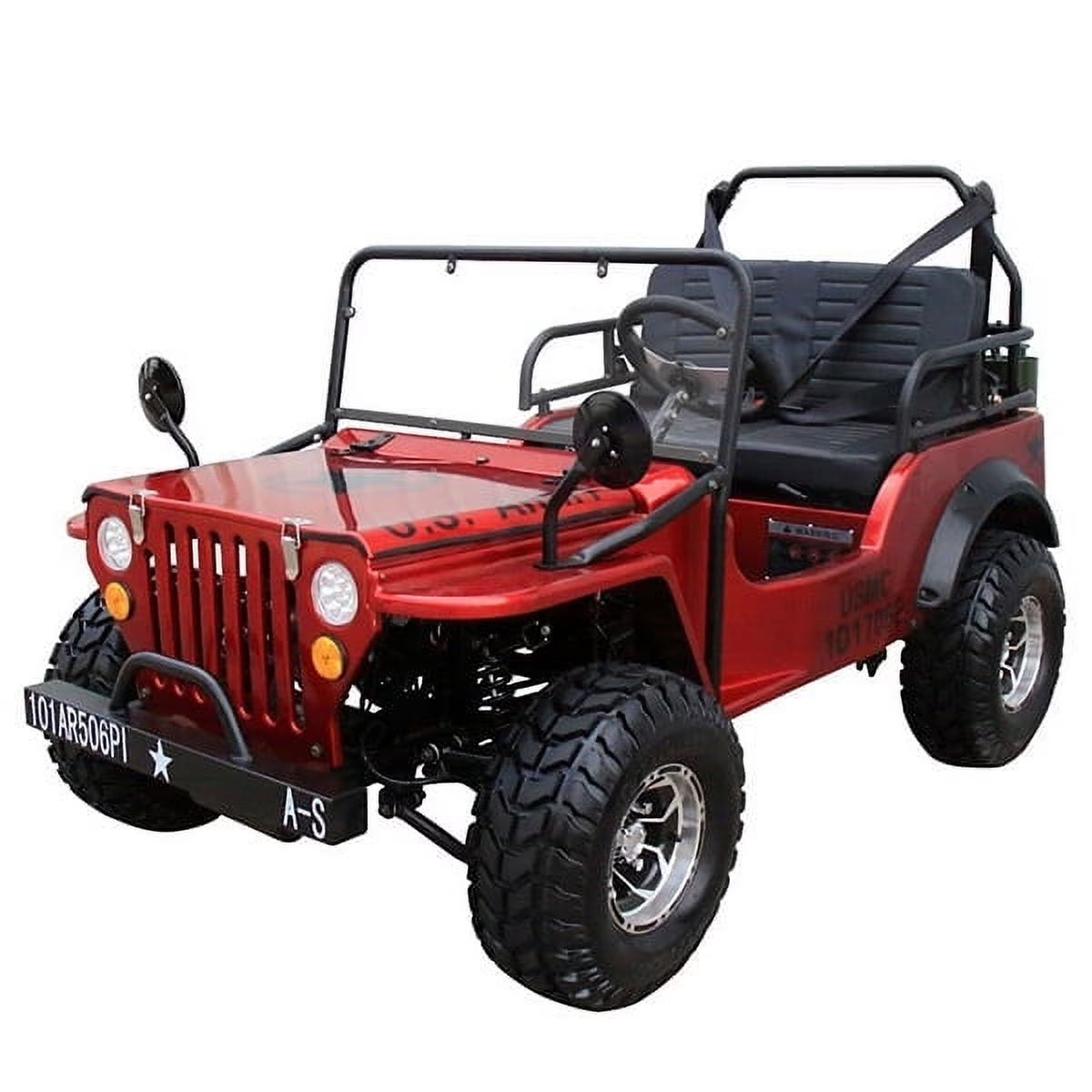 Coolster 2 Seater 120 cc Gasoline Mini Go-Kart - Red