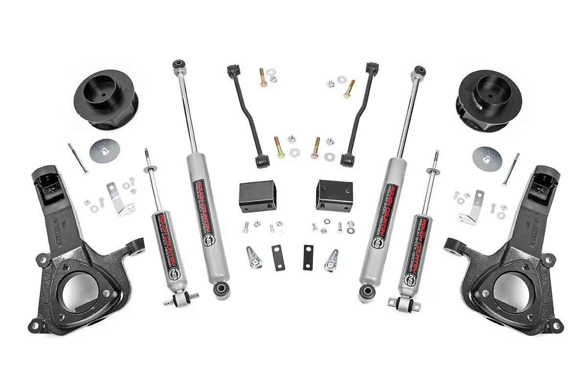 Rough Country 4  Lift Kit (fits) 2009-2018 RAM Truck 1500 2WD includes N3 Shocks Knuckle Suspension System 30730