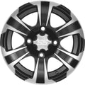 Matte Black w/Machined 14x6, 4/156, 4+2 ITP SS312 Alloy Aluminum Wheel -