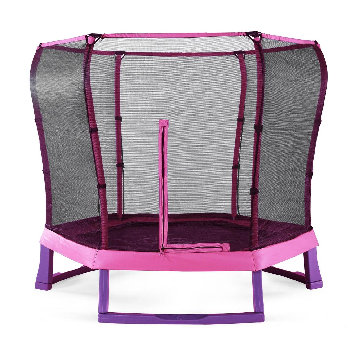 Plum Play Junior 7¡ä Trampoline. with Safety Enclosure. Pink/Purple