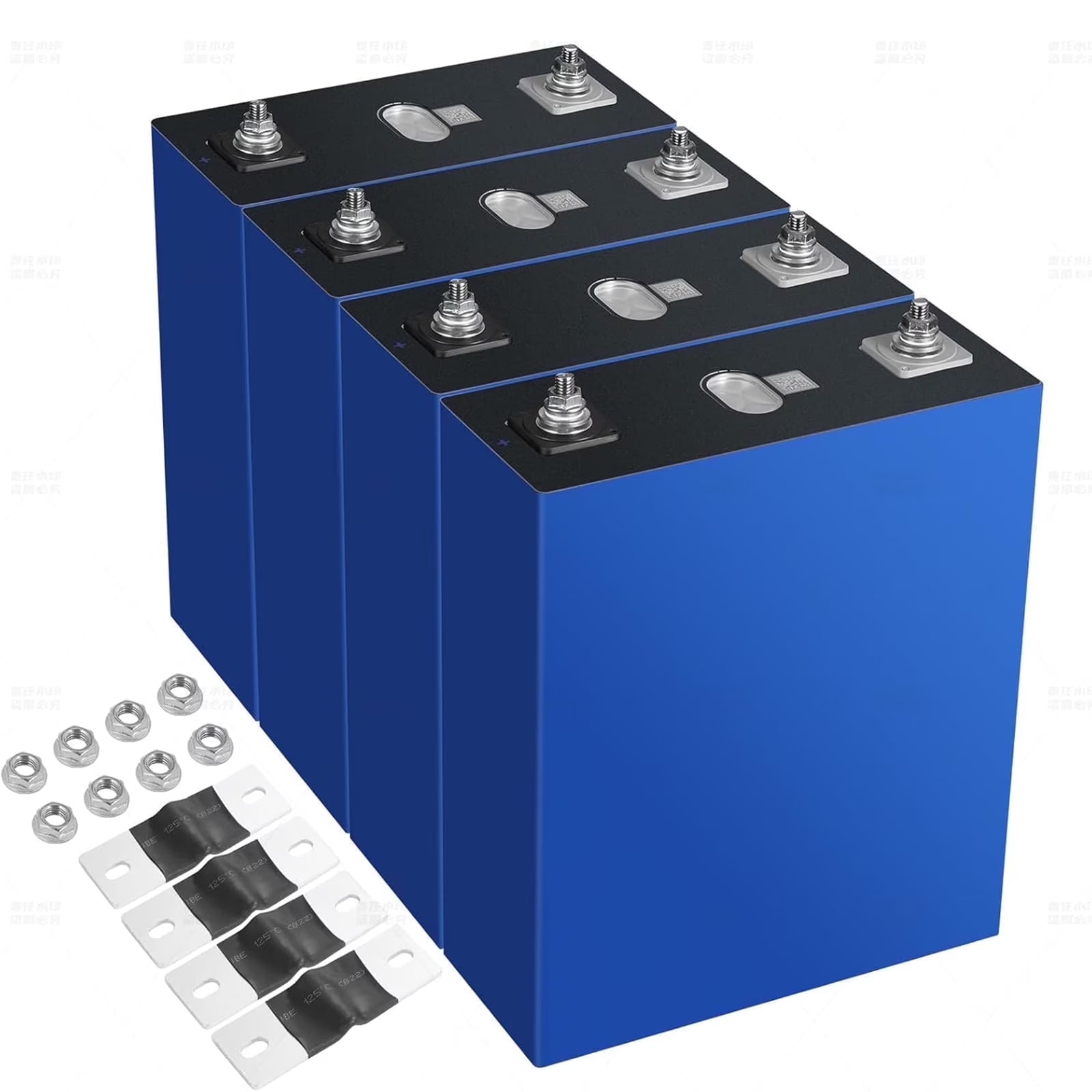 280Ah 3.2V Battery 4 Pack LiFePO4 Grade A Deep Cycle Lithium Iron Phosphate Rechargeable with Nuts and Bus Bars,8000-10000Life Cycles??Replacement Batteries for Solar Systems, Cars, RVs
