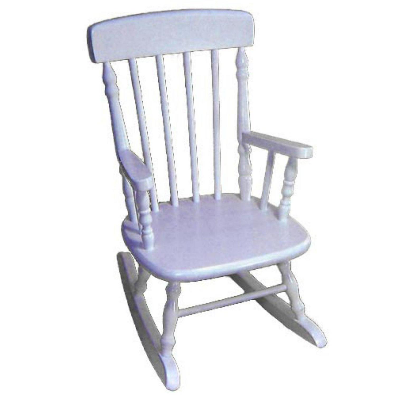 Deluxe Child-s Spindle Rocking Chair (White)