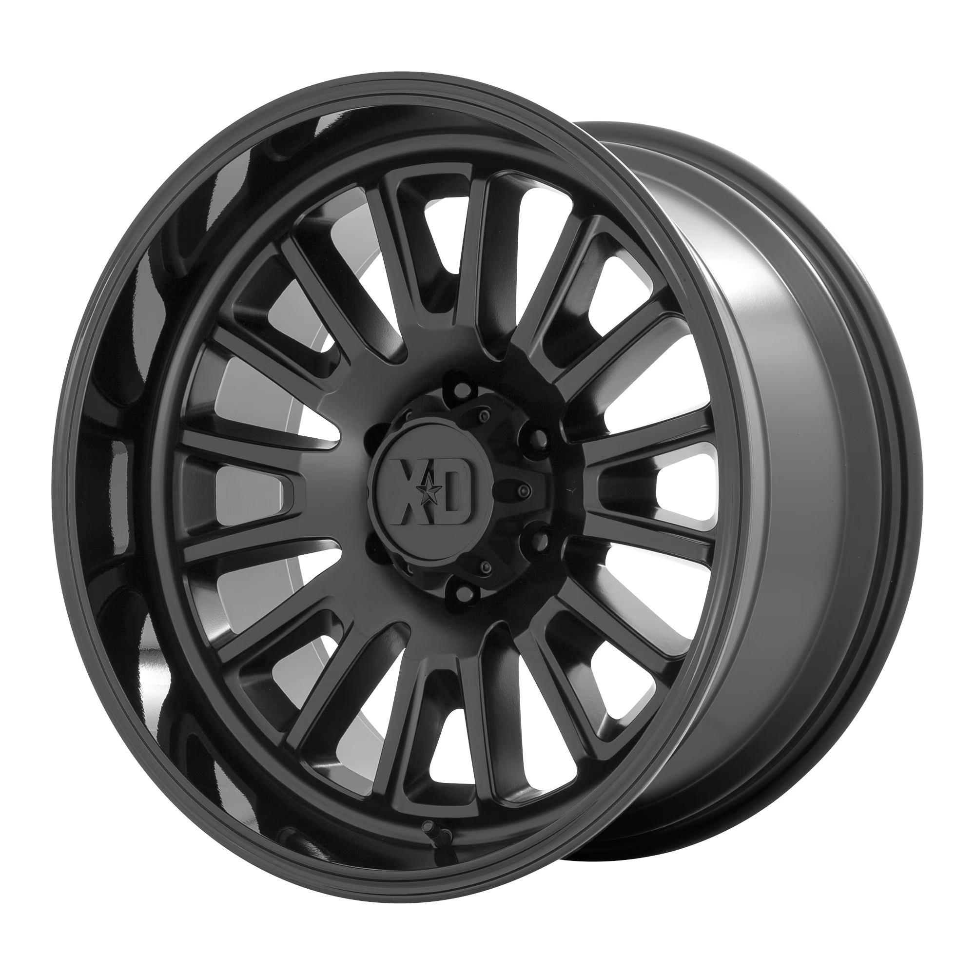XD Wheels Xd864 Rover Satin Black with Gloss Black Lip Wheel with Alloy Steel (20 x 9. inches /5 x 78 mm, 0 mm Offset)