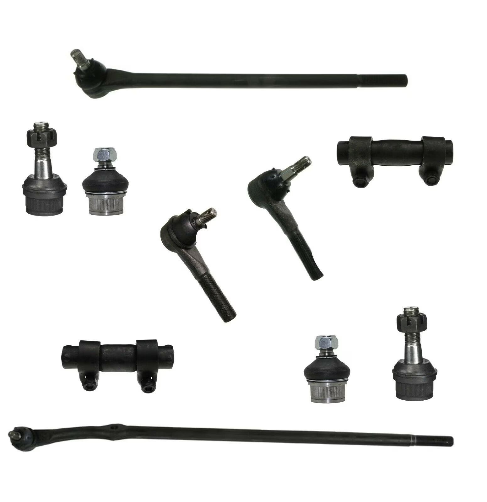 10 Pc Suspension Tie Rod Linkages Asjusting Sleeves Upper & Lower Ball Joints Left Right Kit Fits select: 1980-1996 FORD F150, 1980-1996 FORD BRONCO