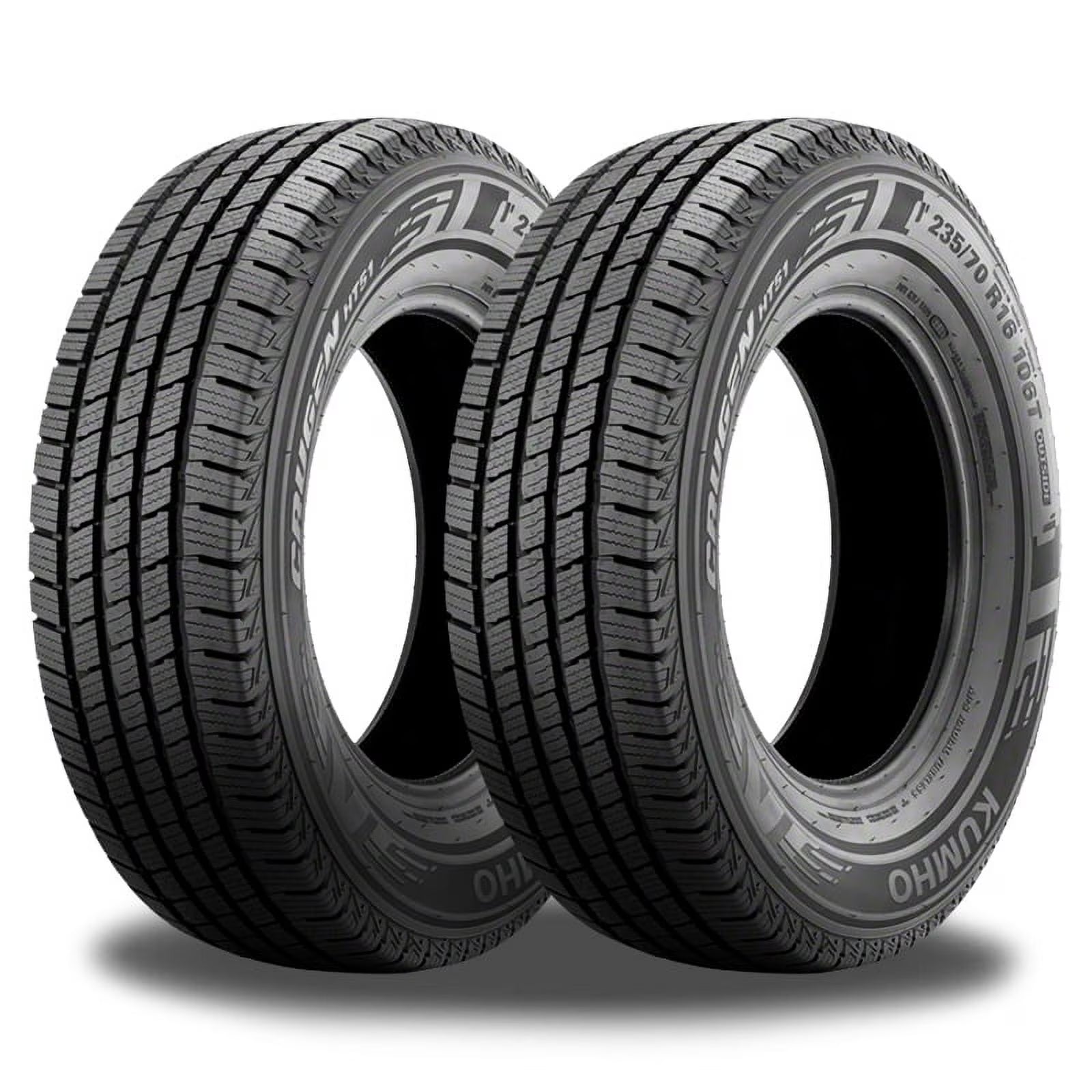 Set of 4 Kumho Crugen HT51 245/75R17 121/118S E/10 All Season 3PMSF Tires 45000 MILE 2182293 / 245/75/17 / 2457517 Fits: 2014-15 Jeep Wrangler Sport, 2021 Jeep Wrangler Unlimited Islander