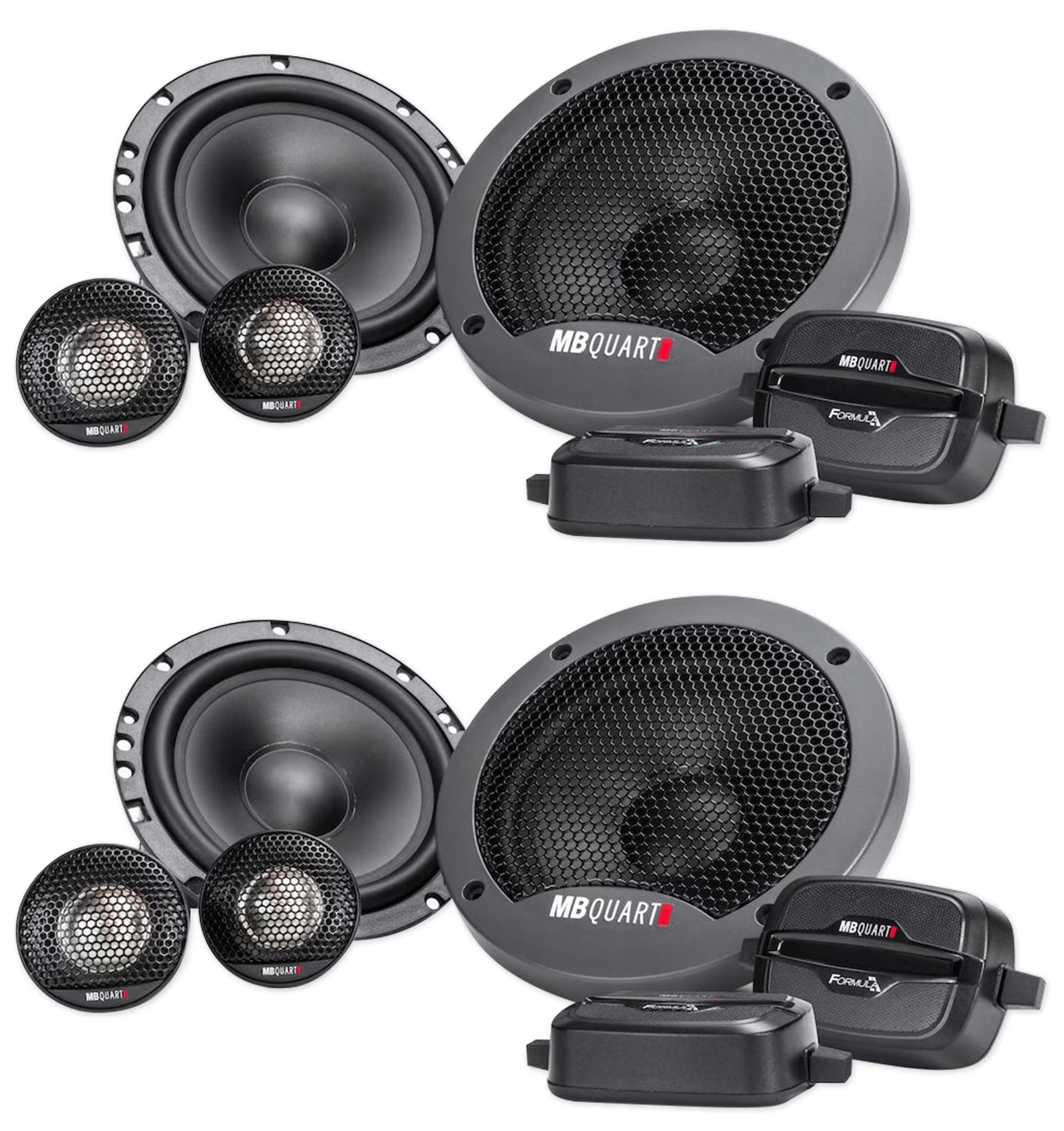 (2) Pairs MB QUART FSB216 6.5  280 Watt Car Audio Component Speakers