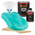 Custom Shop - Tropical Turquoise - Hot Rod Flatz Flat Matte Satin Urethane Auto Paint - Complete Quart Paint Kit - Professional Low Sheen Automotive, Car Truck Coating, 4:1 Mix Ratio