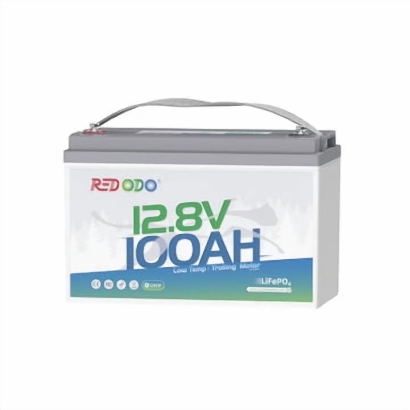 Redodo 12V 100Ah LiFePO4 Battery Low Temperature Protection Trolling Motor Battery with 14.6V 10A Lithium Battery Charger
