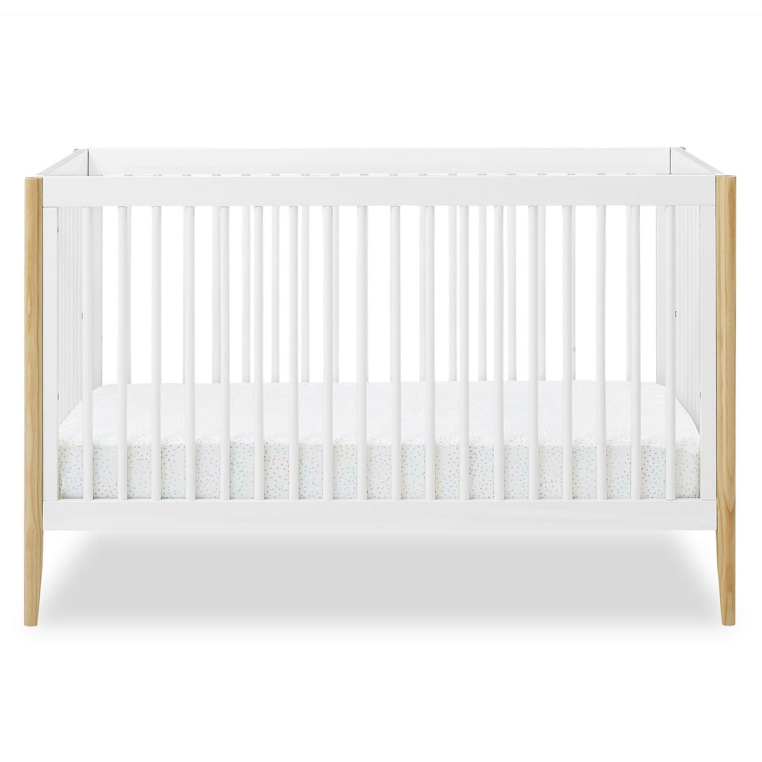 Delta Children Casey 4-in-1 Convertible Crib. Bianca White/Natural