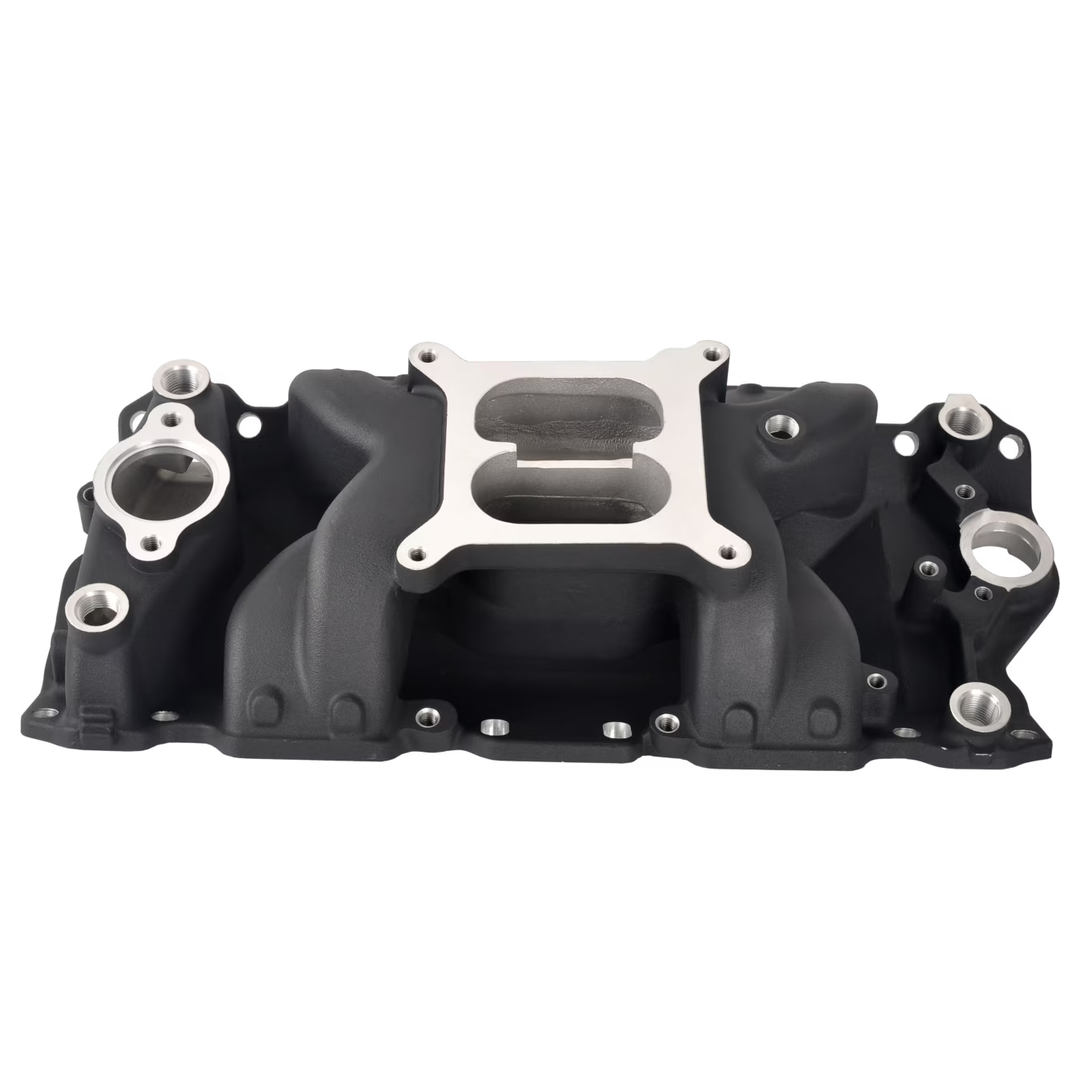 FGJQEFG Airgap Intake Manifold High Rise Dual Plane Compatible with SBC Chevy 350 400 Black