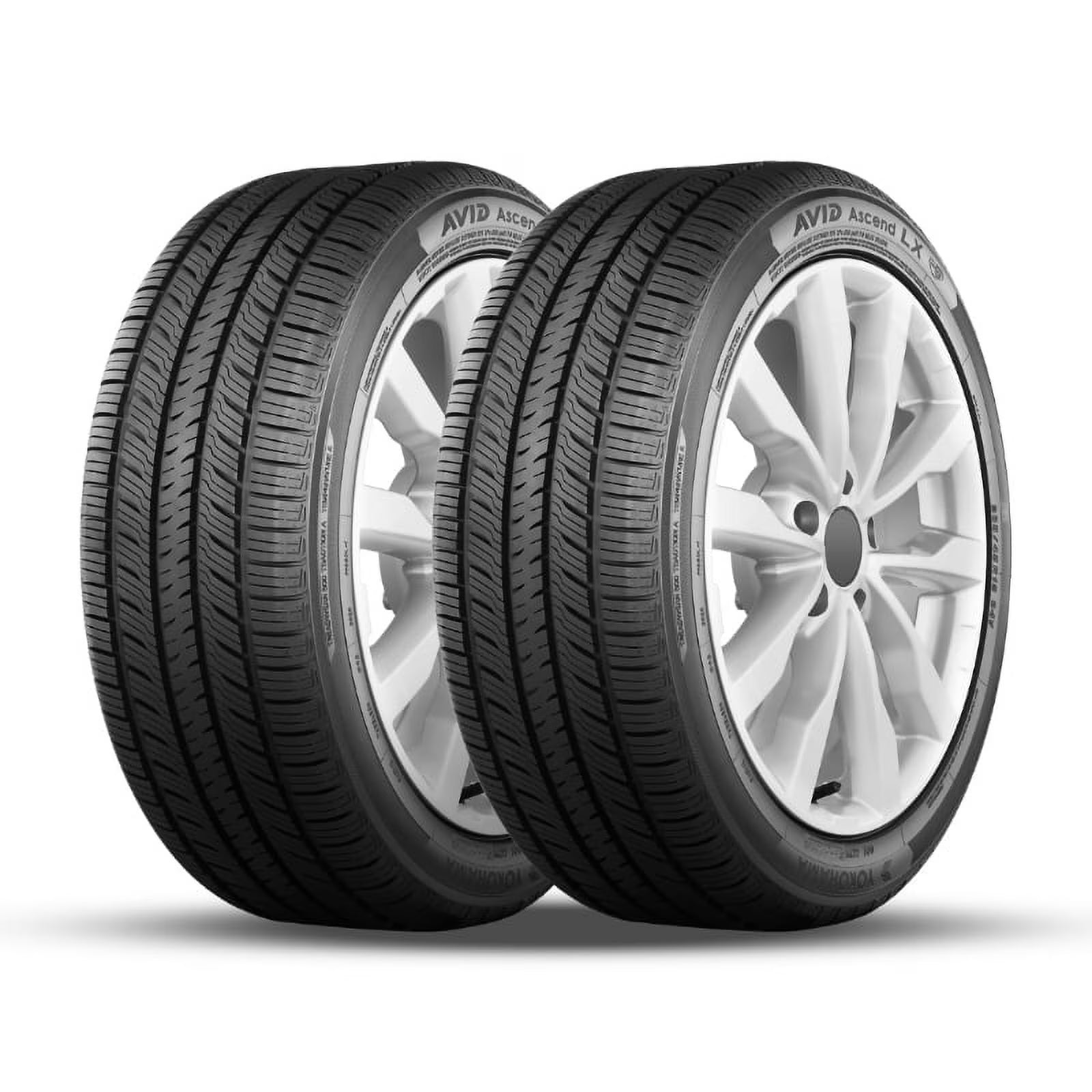 Pair of 2 Yokohama Avid Acend LX 205/65R16 95H All Season Tires 85K Mileage Warranty 110132811 / 205/65/16 / 2056516 Fits: 2016-21 Chevrolet Malibu L, 2013-17 Honda Accord LX