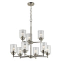 44031NI-Kichler Lighting-Winslow - 9 light 2-Tier Chandelier - 27 inches tall by 27 inches wide-Brushed Nickel Finish -Traditional Installation