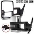 SCITOO Towing Mirrors Tow Mirrors Chrome Truck Mirrors fit for 2007-2014 for Chevy Silverado for GMC Sierra (07 for New Body) with Pair LH RH Power Adjusted Heated Turn Signal Light Light
