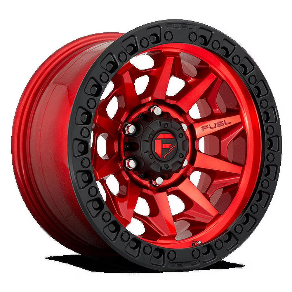 Fuel 1PC Aluminum Rim D113 COVERT BL - OFF ROAD ONLY 17X9in Candy Red Finish, D11317907545
