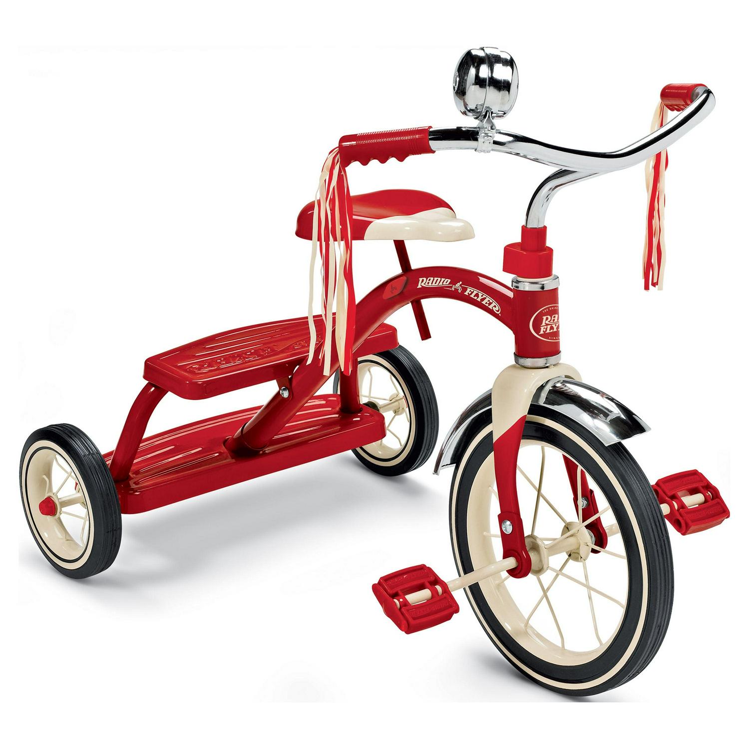 Radio Flyer. Classic Red Dual Deck Tricycle. 12¡å Front Wheel. Red