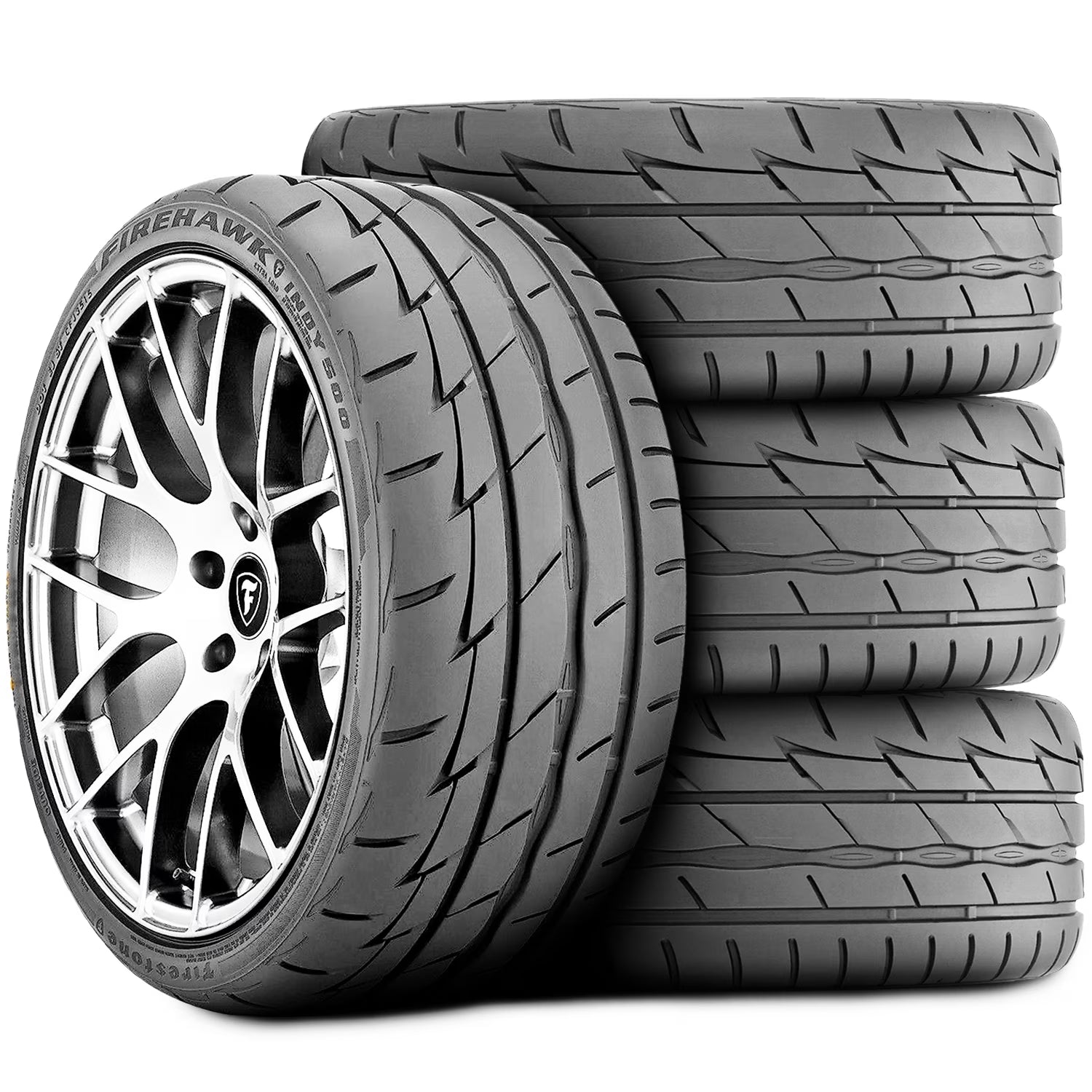 Set of 4 (FOUR) Firestone Firehawk Indy 500 245/45R18 100W XL High Performance Tires Fits: 2016-23 Chevrolet Malibu LT, 2009-14 Acura TL SH-AWD