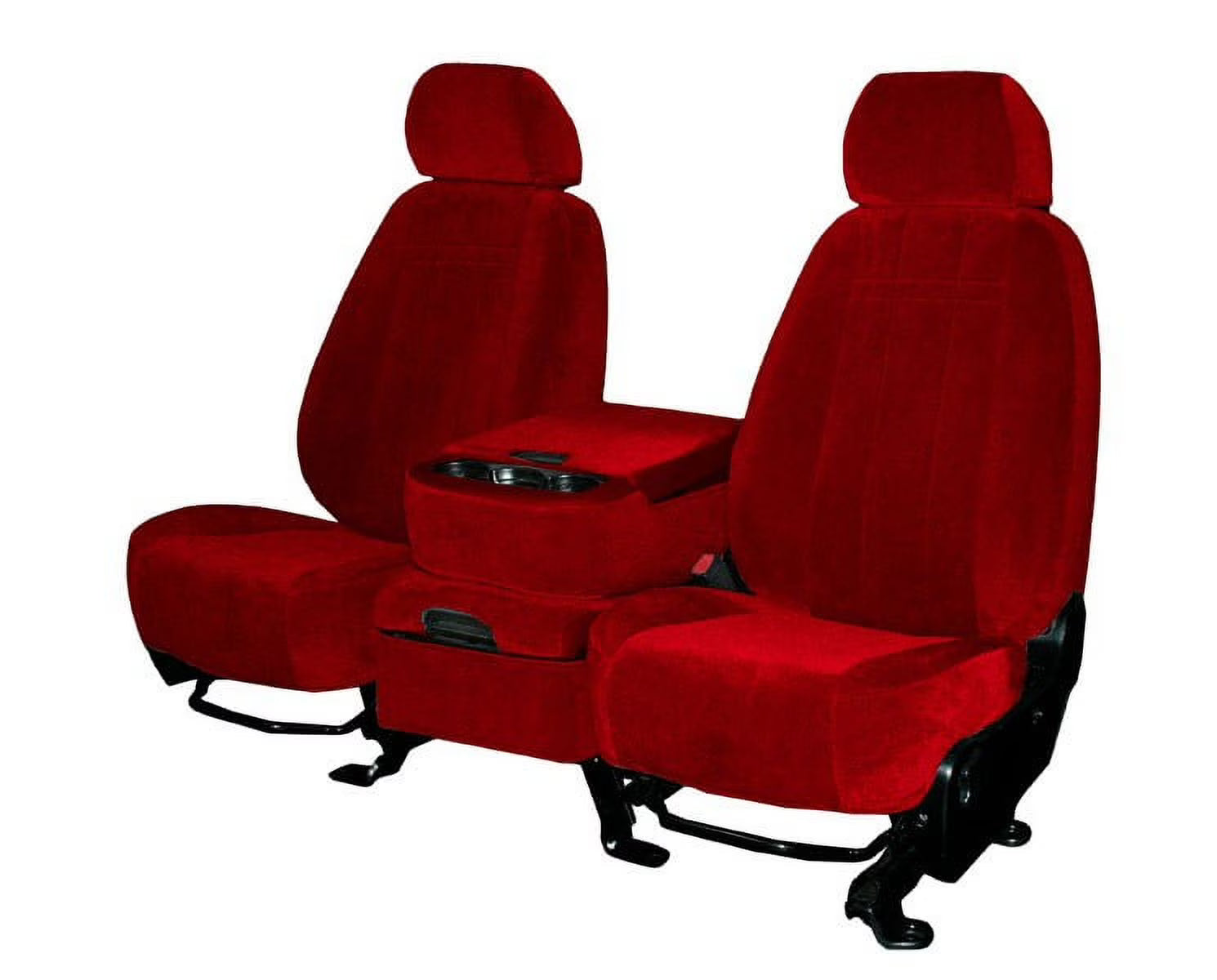 CalTrend Front Buckets O.E. Velour Seat Covers for 1999-2004 Jeep Grand Cherokee - JP107-02RA Red Classic Insert and Trim