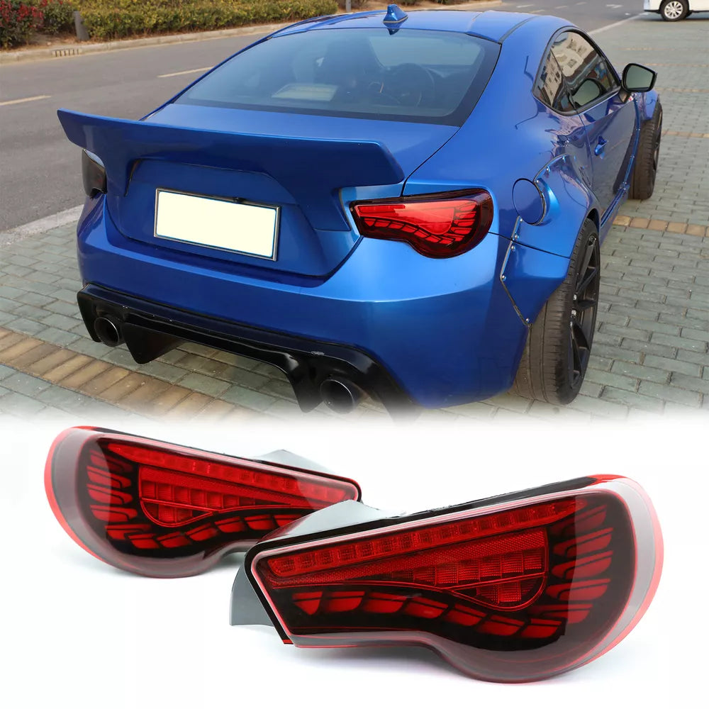 LED Tail Lights Sequential Signal Red For Toyota 86 BRZ FRS 13-21