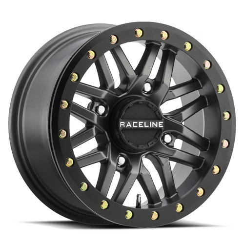 14  Gun Metal With Black Beadlock Ring A91G Ryno Wheel by RaceLine A91G-47037-52
