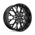 DUB 1PC Aluminum Rim S263 OG 24X10in Gloss Black Milled Finish, S263240089+30