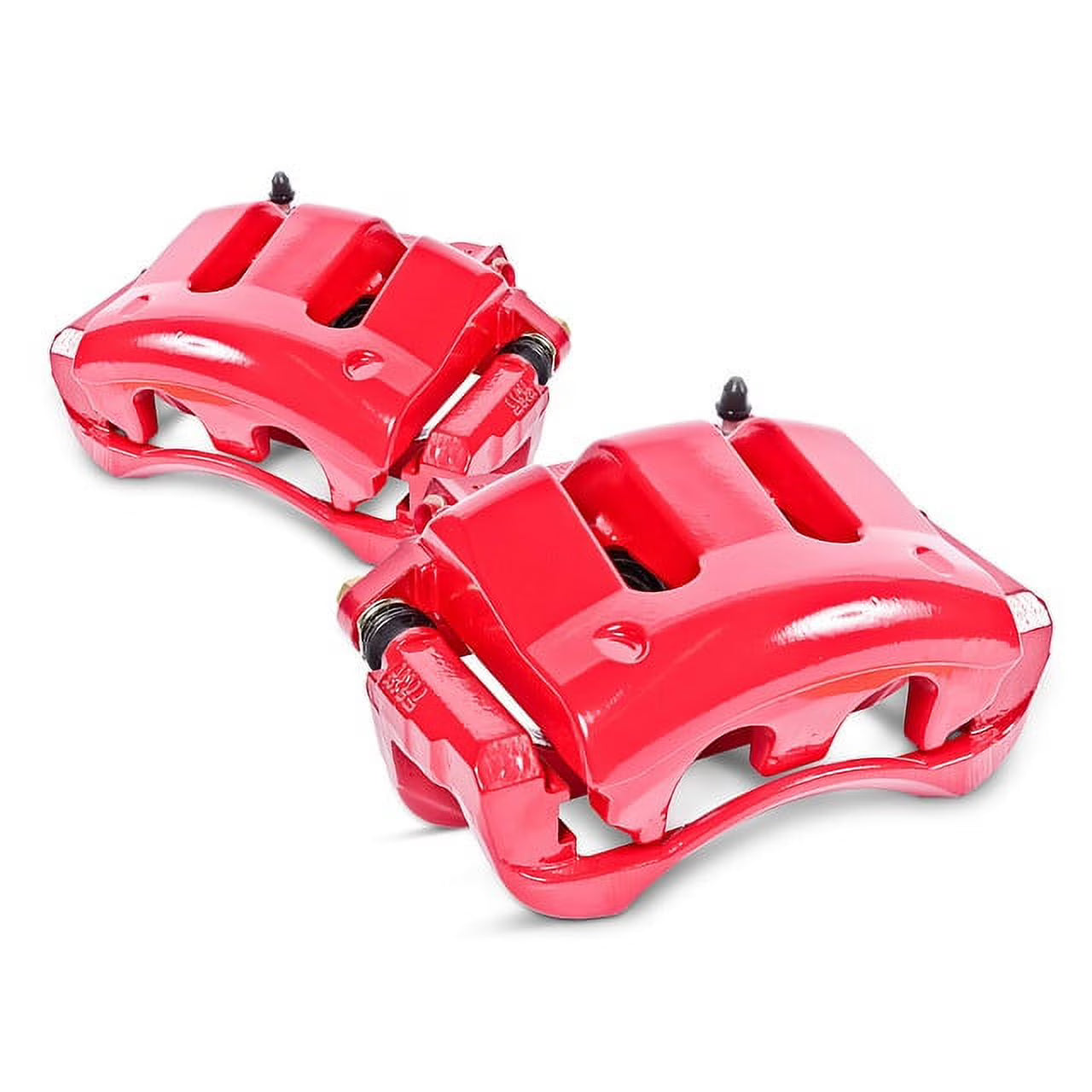 Power Stop Front Pair of Red Powder Coated Calipers S2644