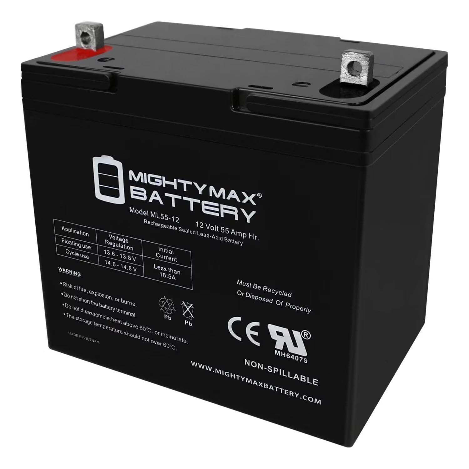 12V 55Ah PRIDE 600 JAZZY 1105 1107 1115 Wheelchair Scooter Battery