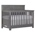 Evolur Belmar Flat 5-in-1 Convertible Crib. Rustic Grey