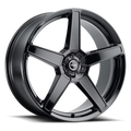 MG5 Custom Wheel 20x9 inch 5-115 Bolt-Pattern 20 Offset Gloss Black Rim Style 5 Spoke for Passenger