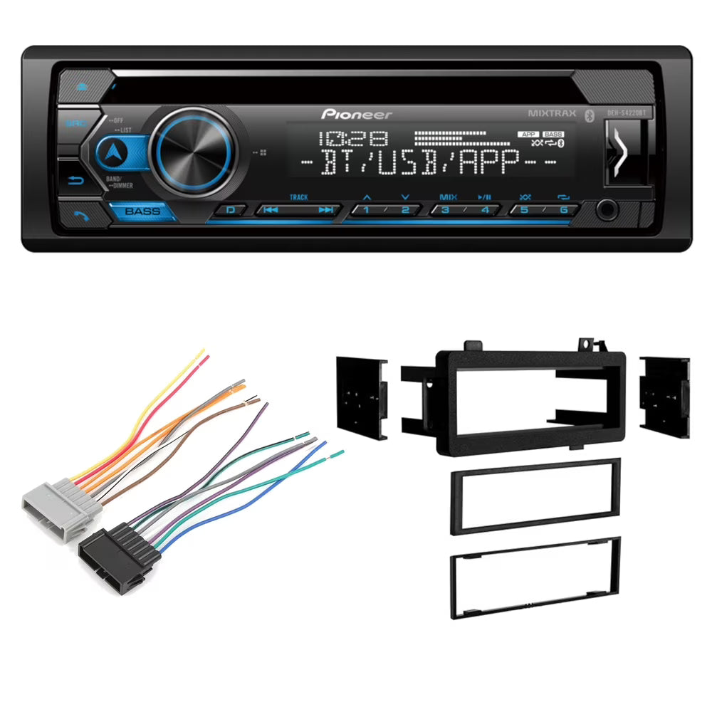 Pioneer Single DIN CD w/ Bluetooth Car Stereo Upgrade for 1994-2001 Dodge RAM1500 Includes In-Dash Car Stereo, Dash Kit and Harness (Non-Amp)